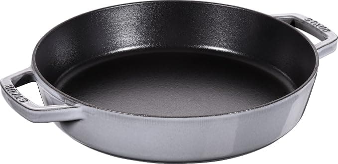 STAUB Cast Iron Frying Pan with Double Handle, Round, Ø 26 cm, Graphite Grey