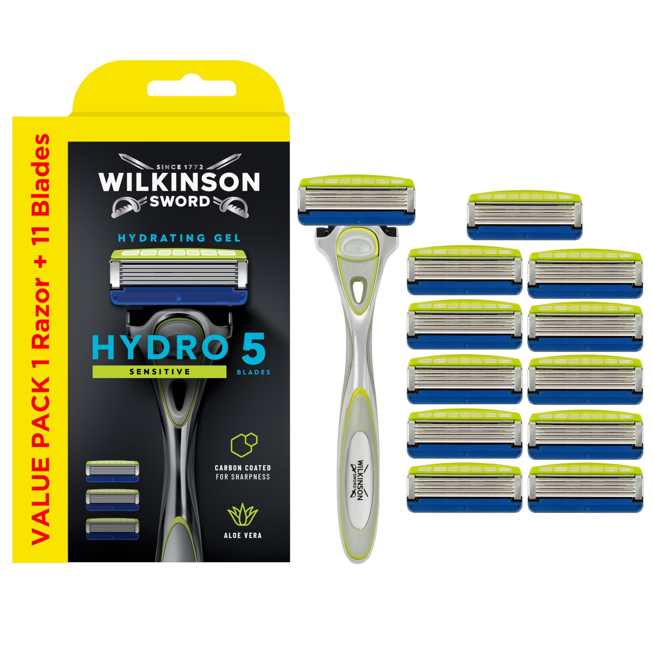 Wilkinson Sword - Hydro 5 sensitive - Razor for Men - Pack 11 Blades - Image 1
