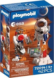 Playmobil Espace Astronaute de l'ESA avec Robot, avec Engin martien, Station d'analyse et 3 échantillons de Roche, Exploration Spatiale, Coffret de Jeu de Haute qualité, À partir de 4 Ans, 72014