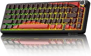 ATTACK SHARK X65PRO HE Rapid Trigger Wireless Gaming Keyboard, 0.01mm RT Accuracy, 8000Hz, 60% RGB Keyboard, Magnetic Switch, Adjustable Actuation, Snap Tap, RGB Lighting, for PC/Mac, Red