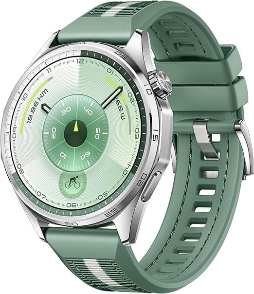 HUAWEI Watch GT 6 GPS 46mm Smartwatches, 1.47 Inch AMOLED Display, Up to 21 Days Battery Life, Professional Cycling, Compatible with iOS and Android, ECG Analysis, Green - Image 1