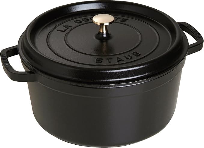 STAUB - Round casserole dish with black lid, 34 cm - Image 1