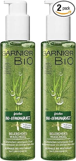 Garnier Bio Lessive Bio Lemongrass - Cosmétique Naturelle - Nettoyage Visage à la glycérine - Huile Essentielle (2 x 150 ml) - Image 9