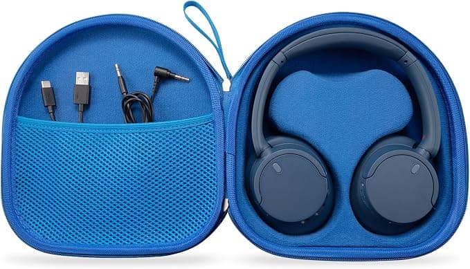 Case Compatible with JBL Tune JBL Tune 720 BT 770 NC 760 NC, and Sony WH-CH720N WH-1000XM4 Wireless Bluetooth Earphone Travel Case with Removable Compartment (Blue) - Image 1