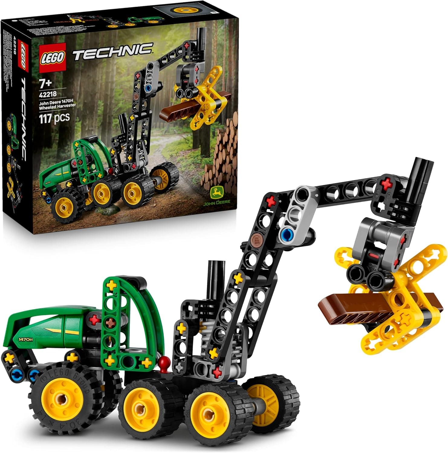 LEGO Technic The Slaughterer John Deere 1470H – Construction Toy – STEM Model with Rotating Arm & Functional Grapple – Gift Idea for Boys or Girls from 7 Years Old 42218 - Image 1