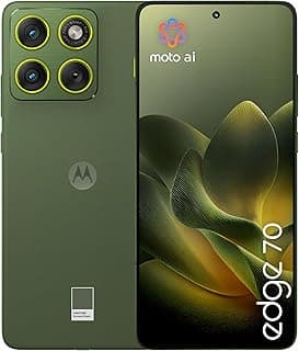 Motorola Edge 70 12 512 5G, Triple capteur 50MP, écran 6,67" pOled, Gorilla Glass 7i, 4800 mAH, Bronze Green (Vert Olive)