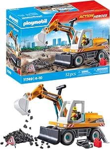Playmobil | Action Heroes | Large Excavadora | Children's Toy | Excavator Set | Toy for Children from 4 Years | 71749