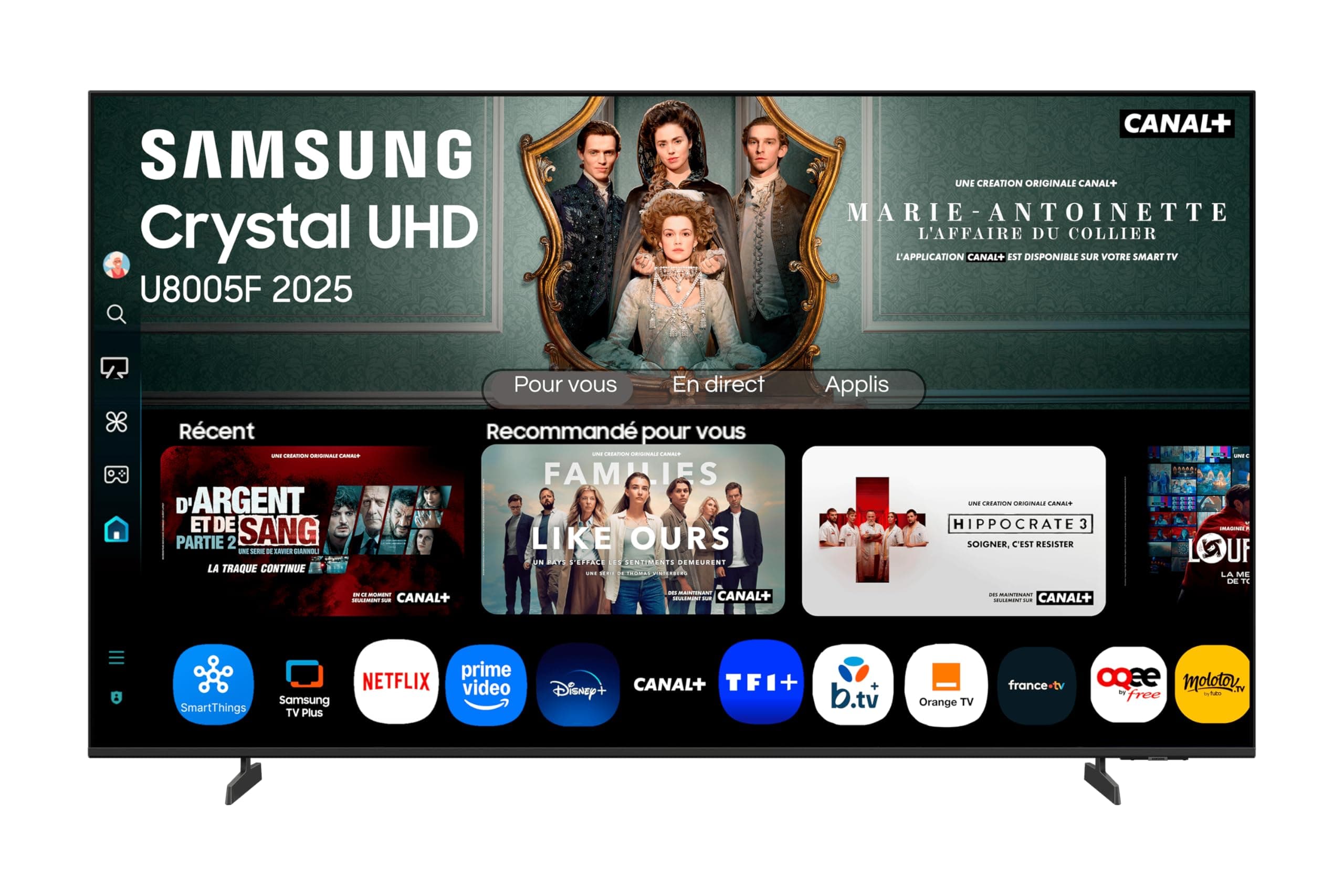 Samsung Crystal UHD TV 4K 50" U8075F 2025, AI Smart TV