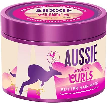 Aussie Bouncy Curls Butter Hair Mask 500 ml, For Detangling, Nourishing and Deep Moisturizing Curly and Wavy Hair - Image 1