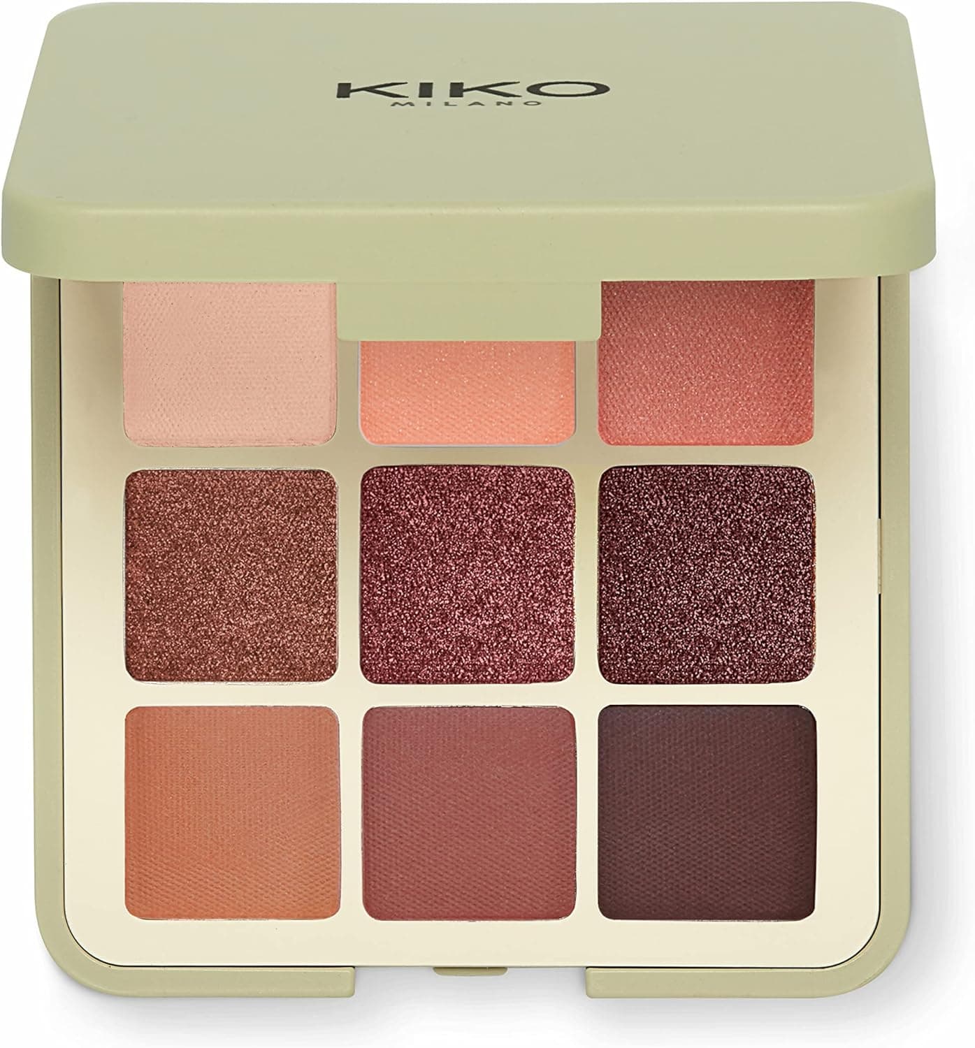 KIKO Milano Green Me Eyeshadow Palette 102, Palette De 9 Ombres À Paupières Aux Finis Variés : Mat, Nacré Et Métallisé