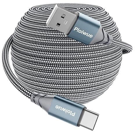 Samsung USB C Charging Cable Extra Long 10M Nylon PS5 Controller Charging Cable USB Type C Charging Cable for Samsung Galaxy S22/S21/S20, Note 10, 9, 8, PS5, LG V30, V20, G6, G5, Moto, Huawei P30, Mate30