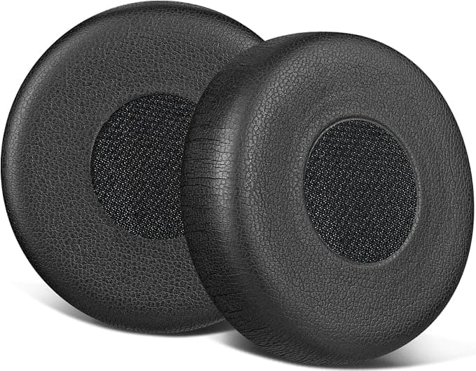 SOULWIT Replacement Ear Pads for Jabra Evolve 65/40/30/20, Evolve 65UC 65MS/40UC 40MS/ 30US 30MS 30II/20SE 20UC 20MS Headset, High Density Foam - Black - Image 1