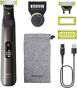Philips OneBlade Pro 360 Authentic Face + Body - Electric Beard Trimmer, Shaver and Body Trimmer with Innovative 360 Blade, 1 x 360 Blade, 1 Comb with 20 Cutting Heights, 1 Body Kit, QP6552/30