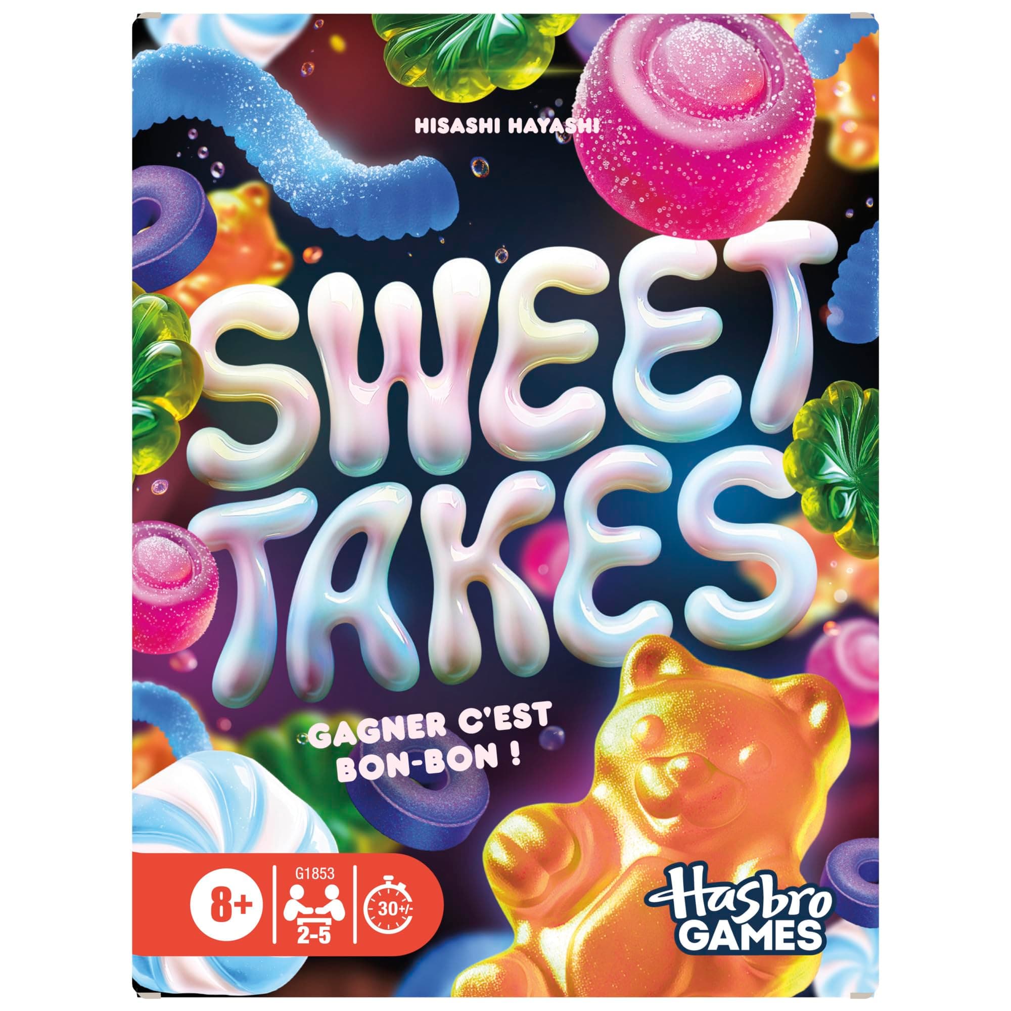 Hasbro Gaming Sweet Takes, Card Game - French Version, Strategic Board Game for Kids, Teens and Adults, Fast and Fun Family Game on the Theme of Sweets, Board Games