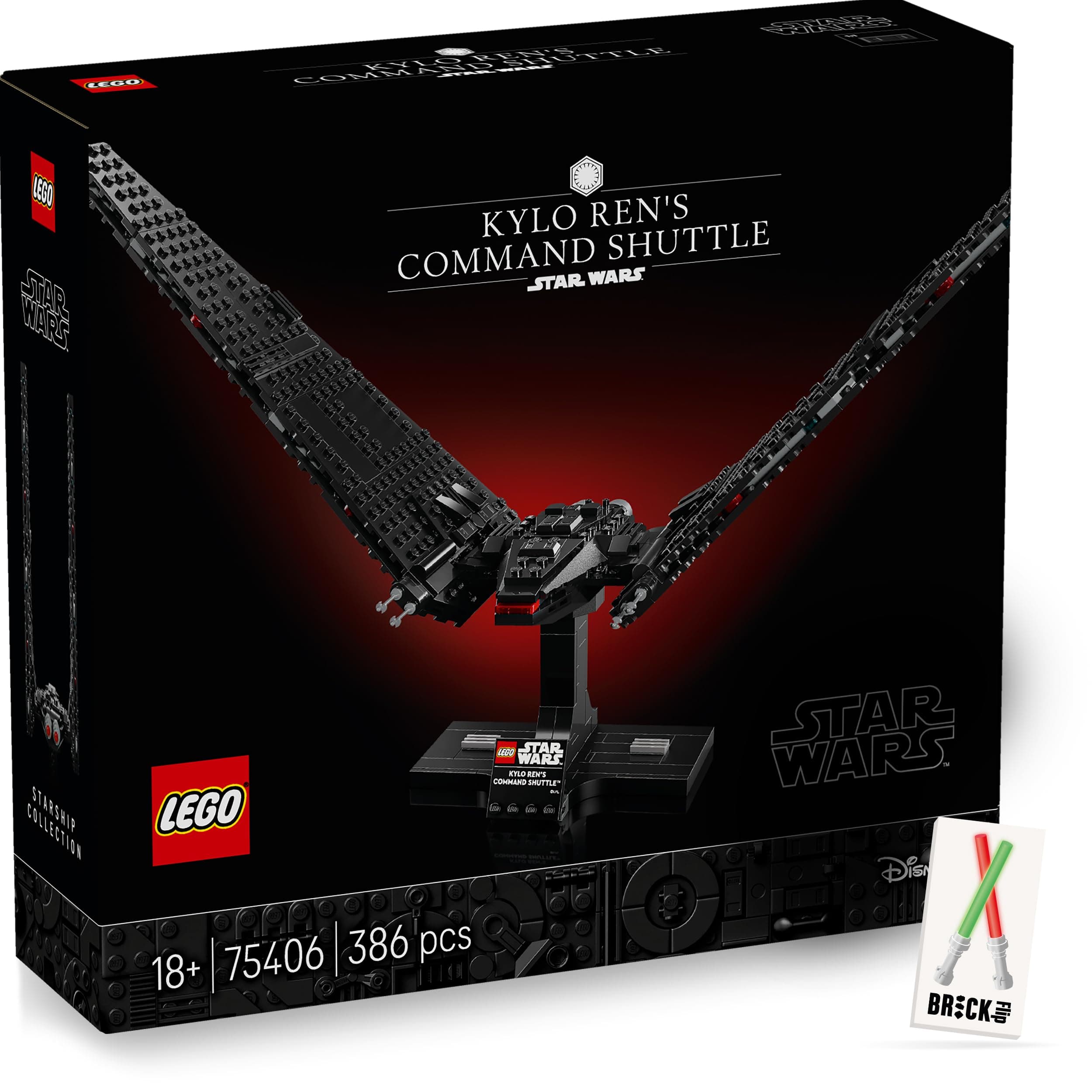 Lego Star Wars Kylo Ren Command Cabin - Kylo Ren Lego Shuttle with Printed Tiles, Lego 75406