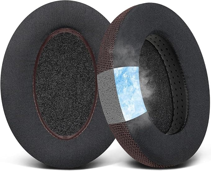 SOULWIT Cooling Gel Foam Cushion Pads for Sennheiser HD650, HD660 S, HD600, HD6XX, HD58X, HD580, HD565, HD545, HD535 Headphones with Noise Insulation Memory Foam