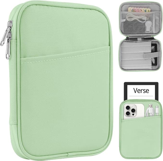 HoYiXi Universal Case for 7 inch Kindle Paperwhite/Colorsoft 2024 Compatibility 6.8" Paperwhite 2021 and 6"-6.8" Kobo/Tolino/Sony EReader with Anti-Drop Android Tablet Sleeve Case, Green - Image 1
