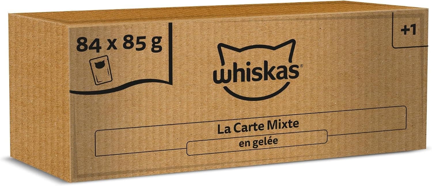WHISKAS La Carte Mixte Wet Food for Adult Cats 84 x 85 g