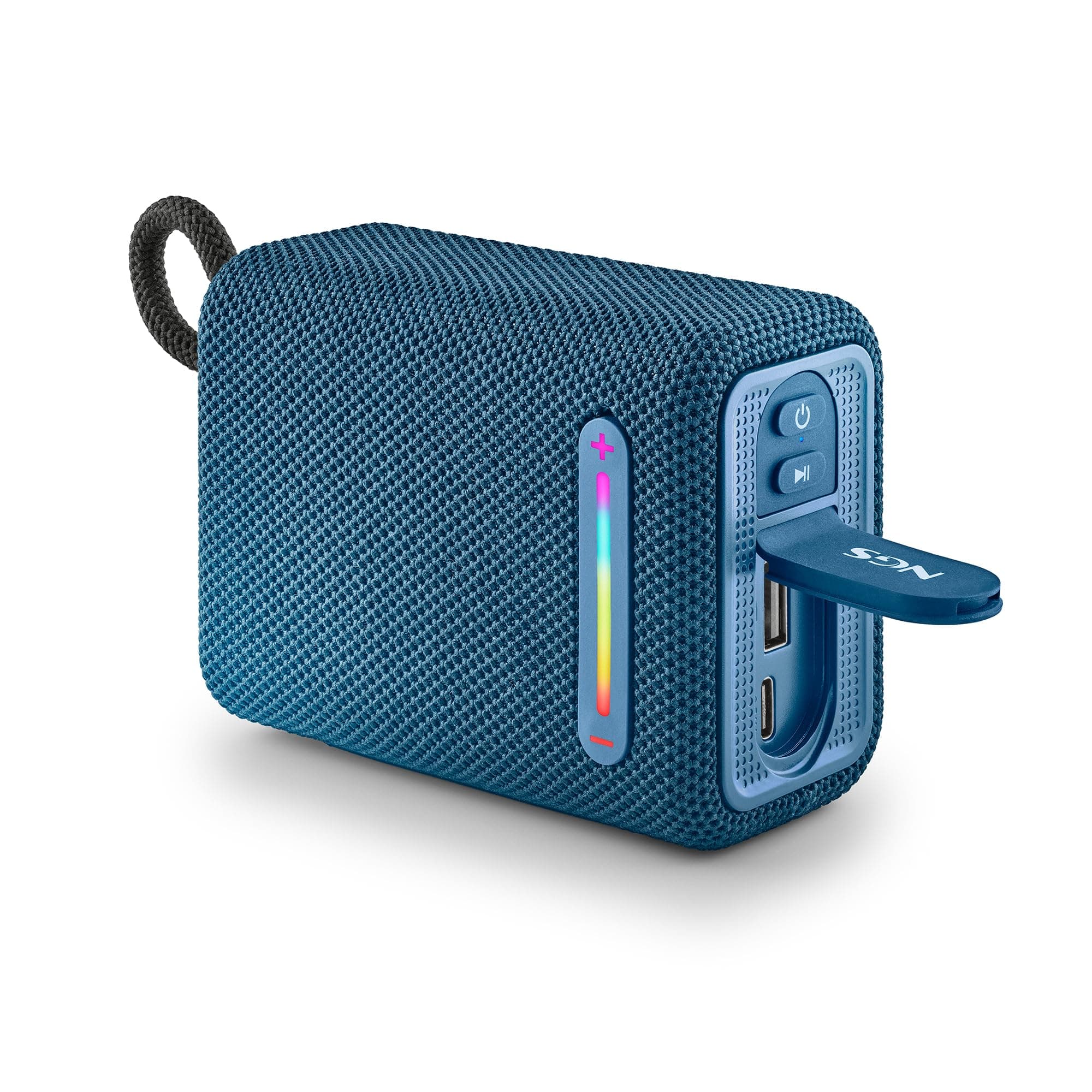 NGS Roller Furia 1 Blue – Portable Speaker Compatible with Bluetooth Technology, RGB Lights, IPX6 Waterproof, 15 W, True Wireless, USB, 9 Hours of Battery Life, Blue - Image 8
