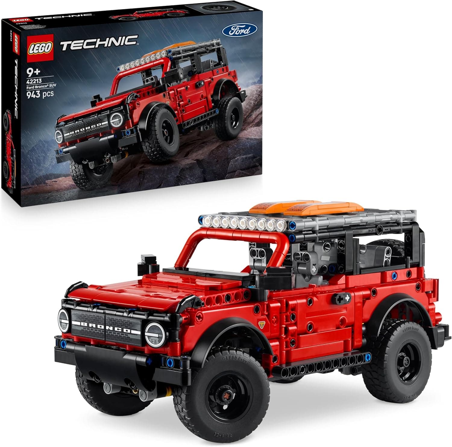 LEGO LEGO Technic SUV Ford Bronco - Jeu de Construction de Voiture 4x4 - Maquette avec Portes Ouvrantes, Moteur V6, Suspension & Direction - Cadeau Collector pour Garçon dès 9 Ans 42213
