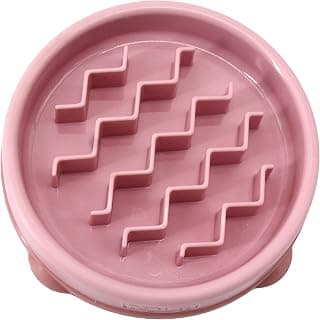 Outward Hound Fun Feeder Slo Bowl - Slow Feeder Dog Bowl - No Bloat - No Choke - Small - Pink