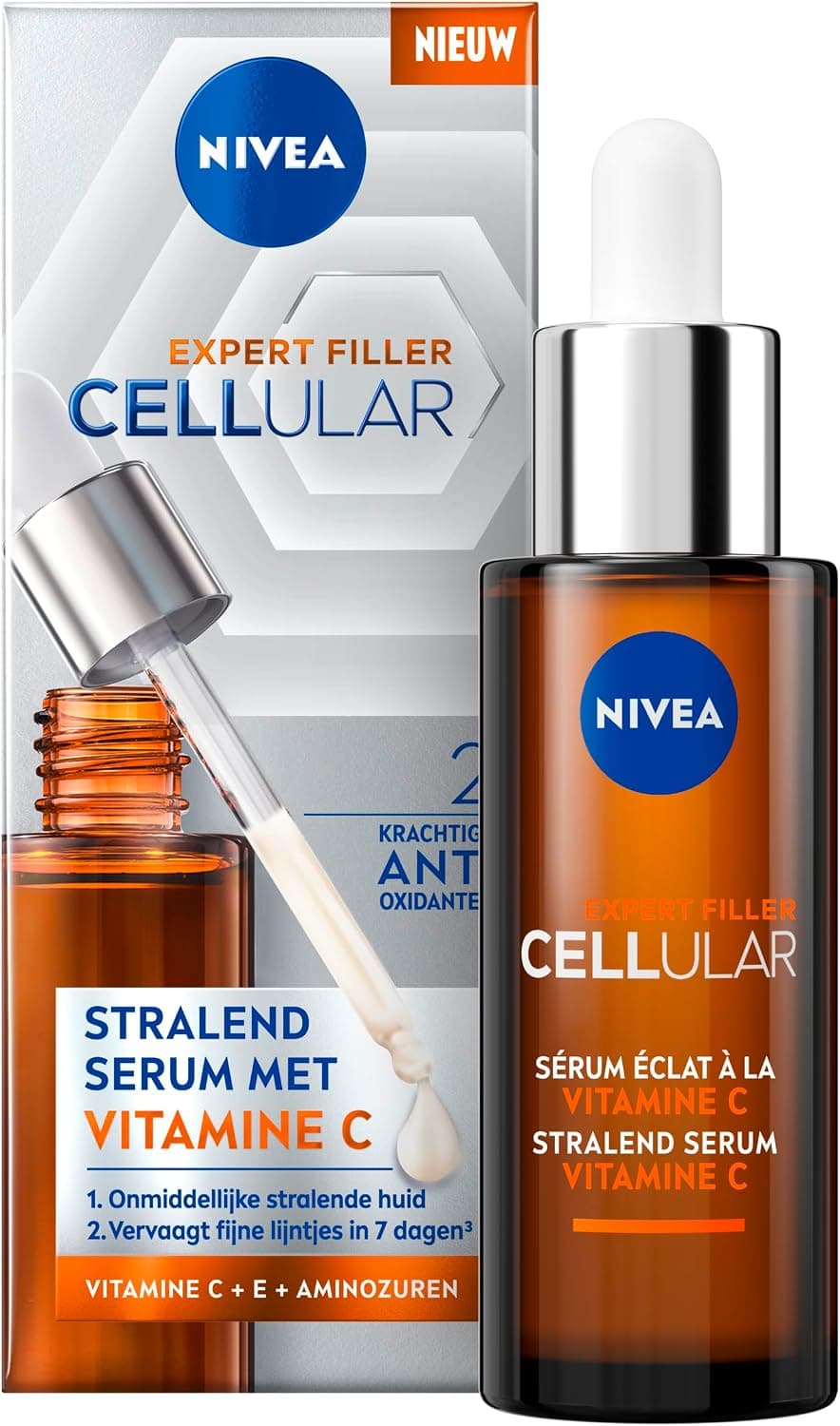 NIVEA Cellular Expert Filler Vitamin C Radiance Serum (1x 30ml) - Face Serum Enriched with Vitamin C & E and Amino Acids - Concentrated Care for a Luminous Complexion - Image 1
