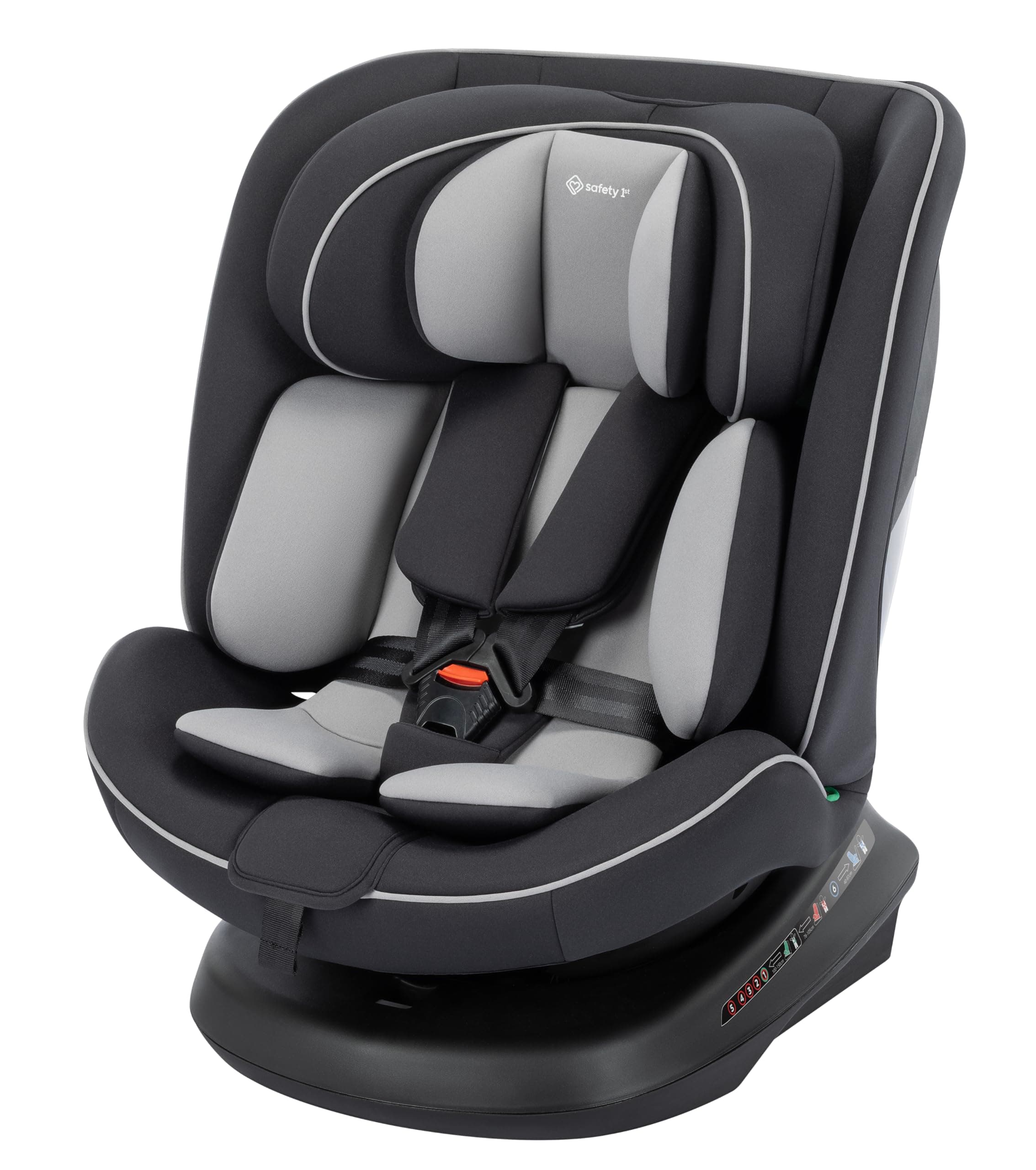 Safety 1st Safety 1st Cosmo i-Safe Swivel Car Seat, 0-12 Years (40-150 cm), Adjustable Belted Car Seat with Newborn Reducers, 11 Headrest Positions & 6 Tilts, Lightweight (5.6 kg), Black
