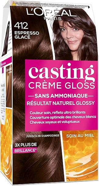 L'Oréal Paris Casting Cream Gloss Tone-on-Tone Hair Colour - Ammonia Free - Ice Espresso (412) - Image 1