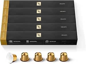 Nespresso Original – Bundle of 50 Volluto Coffee Capsules – Intensity 4 – For Espresso & Cappuccino Recipe Milk – (5 Cases of 10)