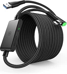 INIU INIU Link Cable 5m, Compatible with Meta Oculus Quest 3s Quest 3 2 1 Quest Pro, Pico 4 Accessory and PC Steam VR, USB 3.0 High Speed Data Transfer Link Cable USB C