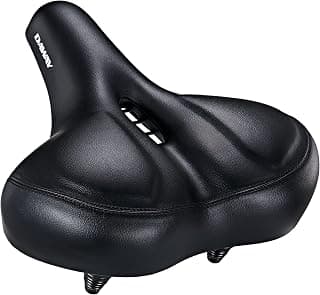 DAWAY C50 siège vélo Extra Large et Confortable - Selle de vélo d'exercice Extra Large rembourrée en Mousse Souple pour Hommes et Femmes, Confortable, Convient pour Peloton, Cruiser, vélo d'extérieur