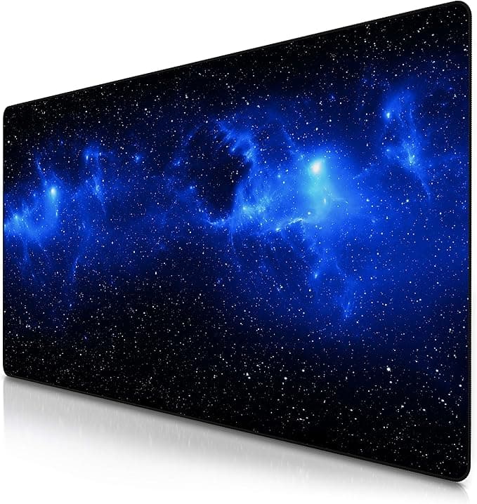 TITANWOLF - XXL Gaming Mouse Pad 1200x600mm - Oversized Table Mat Extra Large XXXL – Accuracy and Speed - for Roccat Razer Logitech Mouse and Keyboard – Black Stars Cosmos Pattern