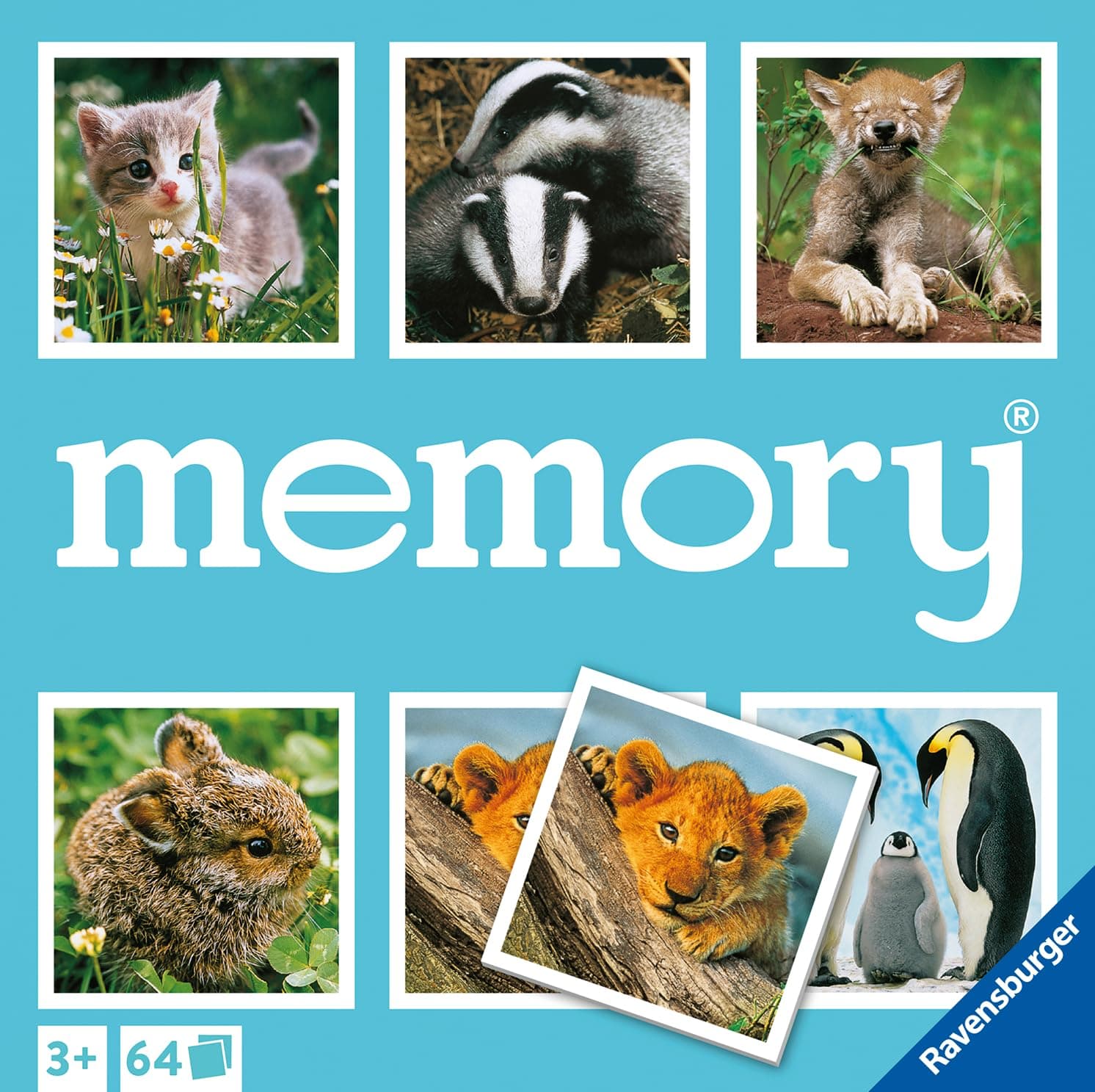 Ravensburger - Large Memory® Small Animals - Educational Memory Game - 64 Cards - Adults and Children from 3 Years - 20879 - French Version - Image 1