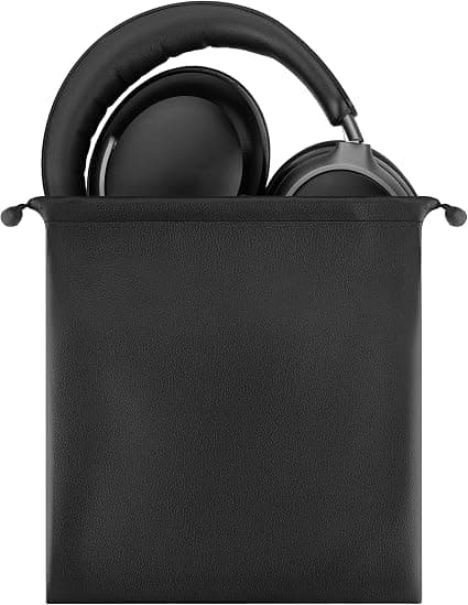 GEEKRIA Headphone Carrying Bag, Compatible with Sony WH-1000XM6, WH-1000XM4, Bose QC Ultra II, QC 45 and Others, Universal Headphone Pouch/Portable Travel Bag (PU Black) - Image 1