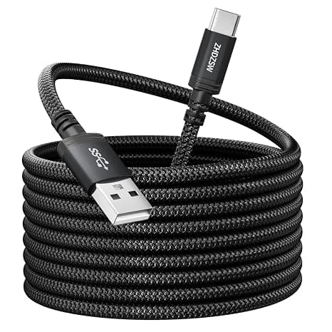USB-C Charging Cable Extra Long 7m 3.1A Braided USB to Type C Cable for PS5 Controller, Samsung Galaxy S10/S9/S8+, Note 10/9/8, LG V30/V20/G6/G5, Moto, Huawei, Mi9/8