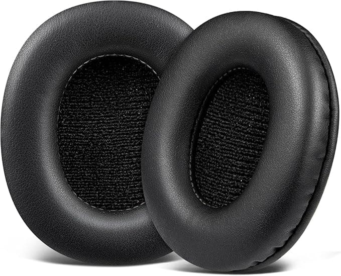 SOULWIT Foam Cushion Ear Pads for Sony MDR-7506 MDR-V6 MDR-V7 MDR-CD900ST Monitor Audio Headphones, Soft Protein Leather Earpads, High Density Foam