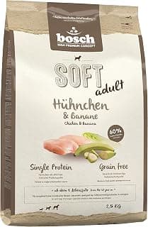 bosch HPC SOFT Chicken and Banana Semi-Wet Dry for Adult Dogs of All Breeds - Monoprotein - Grain-Free - 1 x 2.5 kg