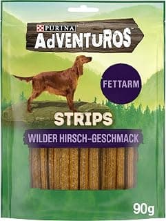 PURINA ADVENTUROS Strips Lot de 6 friandises pour Chien à Faible teneur en Gras avec goût de cerf 6 x 90 g