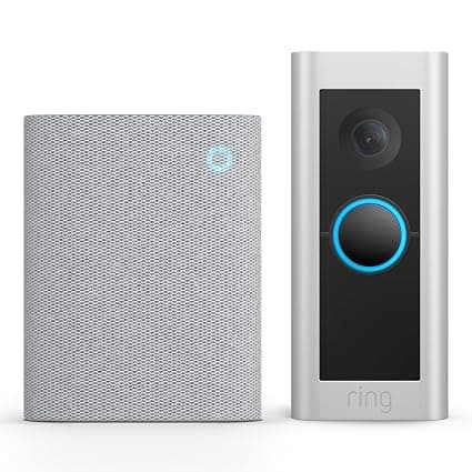 Ring Sonnette vidéo Pro filaire (Wired Video Doorbell Pro) + Chime (3e gén.) | sonnette-caméra, vidéo HD 1536p, plan moyen, détection de mouvements 3D, raccordée | Essai de 30 jours à Ring Home - Image 1