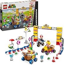 LEGO Super Mario: Mario Kart – Baby Peach & Grand Prix Building Toy Set, with 4 Nintendo Character Figures and 4 Vehicles INCL. Standard Bike, Gift for 8 Plus Year Old Boys, Girls and Gamers 72036