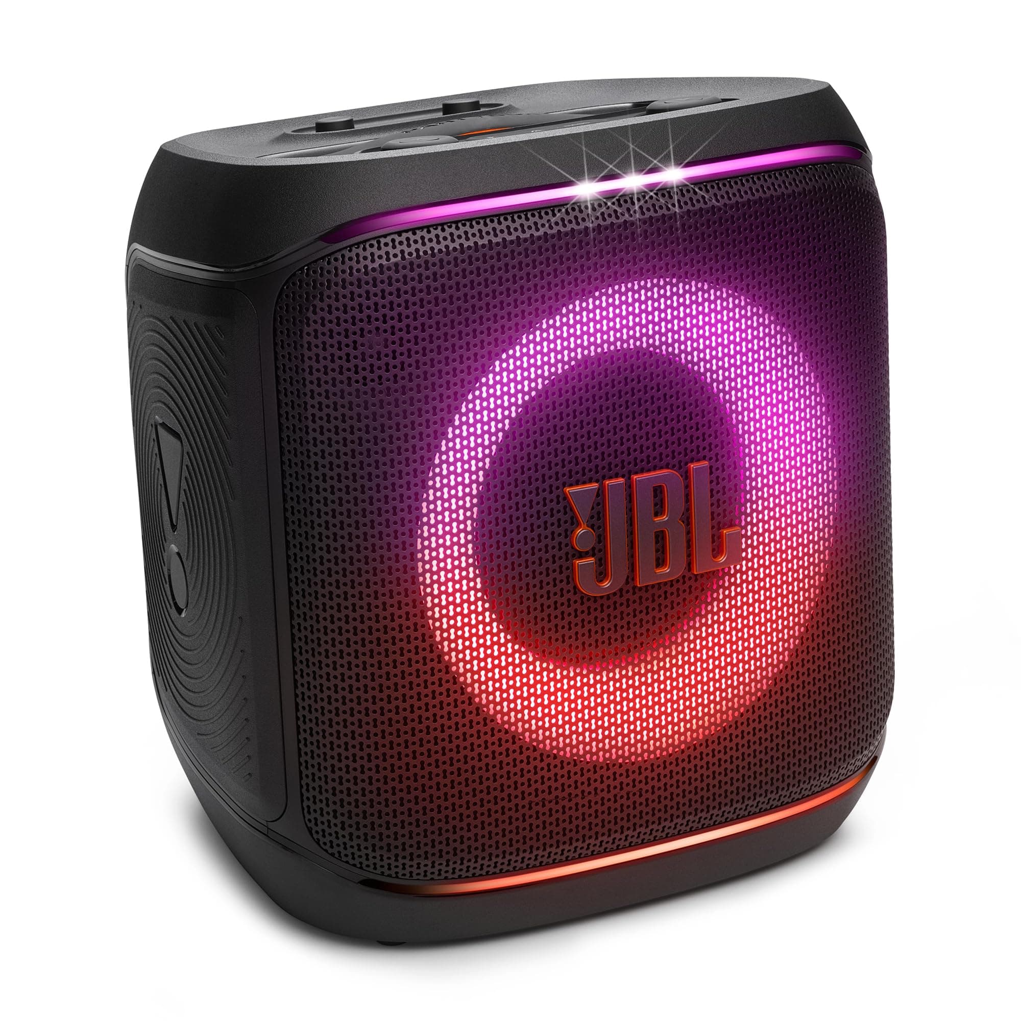 JBL Partybox Encore 2, Wireless Bluetooth Speaker with Wireless Mic, 15 Hours Battery Life, IPX4 Splash Resistant, JBL Pro Sound with AI Sound Boost and Auracast Multi-Speaker Connection, Black