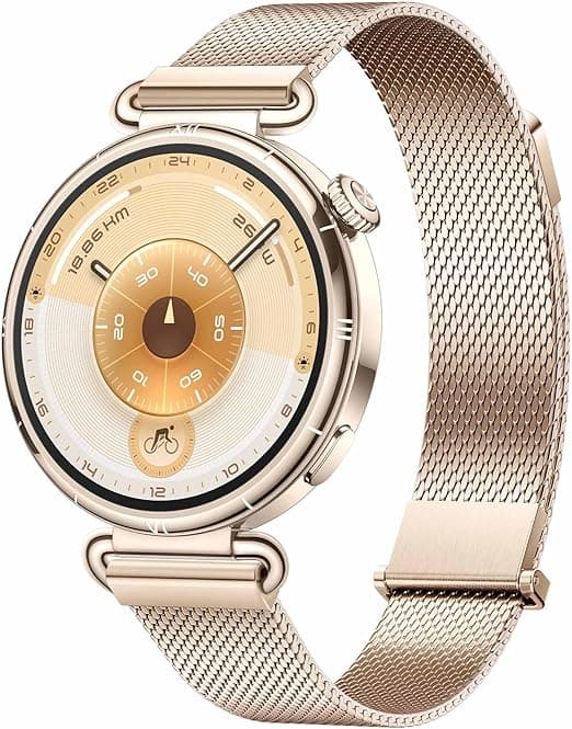 Huawei HUAWEI Watch GT 6 GPS 41mm Smartwatches, 1.32 Inch AMOLED Display, Up to 14 Days Battery Life, Professional Level Cycling, Compatible with iOS and Android, ECG Analysis, Gold