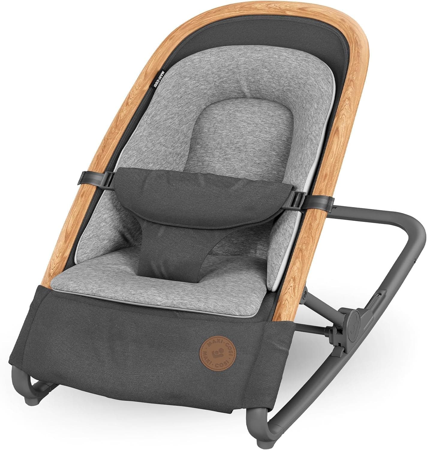 Maxi-Cosi Maxi-Cosi Kori 2-in-1 Baby Lounger Chair, 0-6 Months, Up to 9 kg, Baby Bouncer, 3 Reclining Positions, Lightweight & Compact, Easy to Install Harness, Newborn Cushion, Essential Graphite