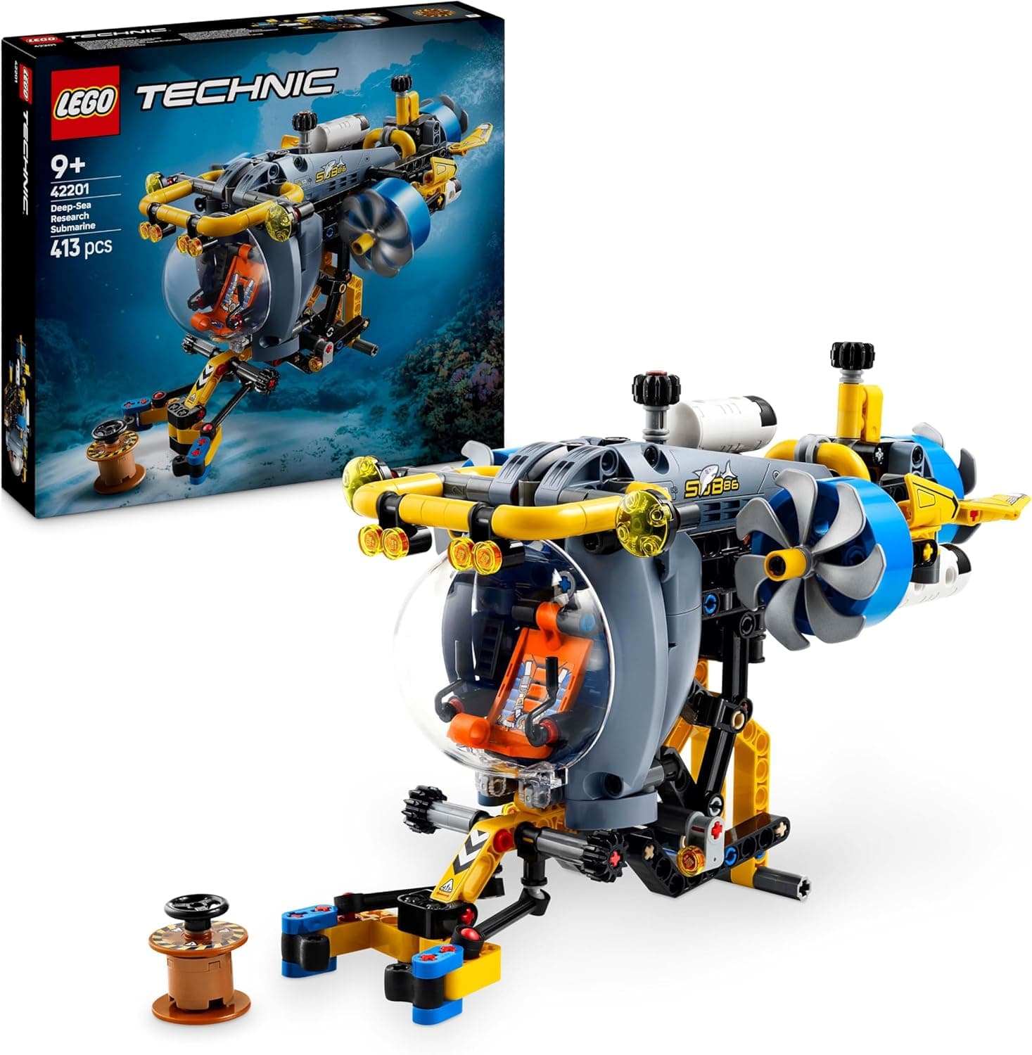 LEGO Technic Le sous Marin de Recherche en Haute mer - Jouet de Construction pour garçon et Fille dès 9 Ans avec Cockpit et hélices - Jeu créatif et Cadeau pour Enfants passionnés de Science 42201
