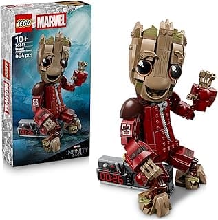 LEGO LEGO ǀ Marvel Groot en Tenue de Ravageur - Figurine - Jouet Collector de Super-Héros - Jolie Décoration pour Chambre ou Bureau - Cadeau d'anniversaire pour Garçon ou Fans dès 10 Ans 76341