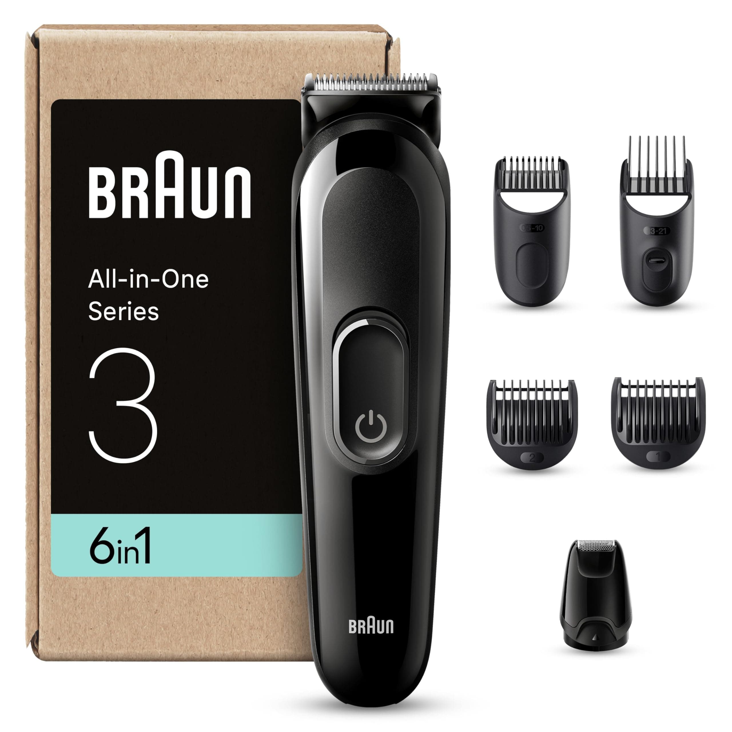 Braun Tondeuse Tout-En-Un Series 3 MGK3420, 6-En-1, Kit Pour Barbe, Cheveux & Et Autres Zones - Image 1