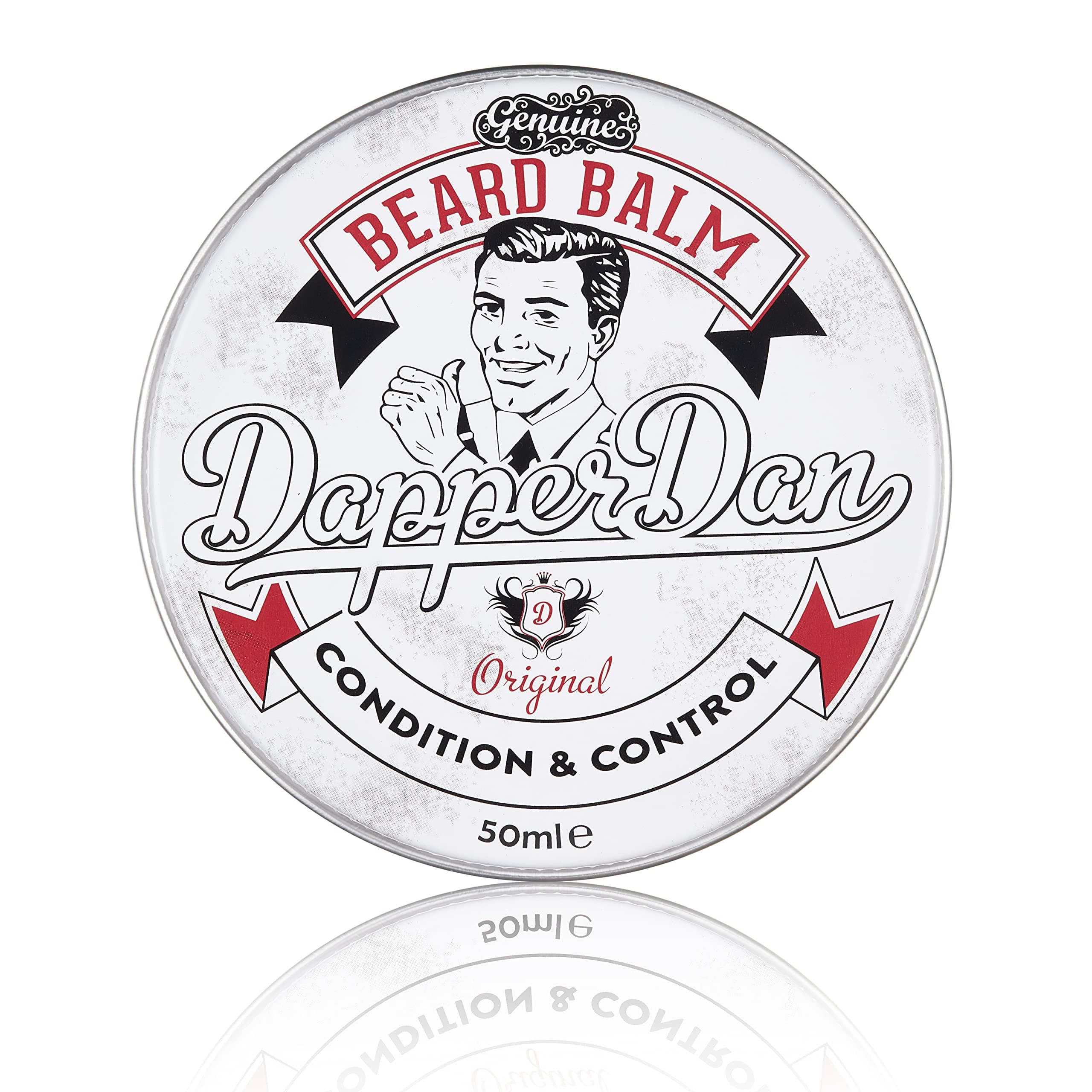 Dapper Dan Nourishing Beard Balm, Blend of Essential Oils and Waxes for Sculpting, Styling and Nourishing Moustaches and Beards, Vanilla and Raspberry Fragrance, 1 x 50ml - Image 1