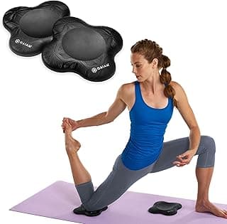 Gaiam Gaiam Lot de 2 genouillères de yoga - Accessoires et accessoires de yoga pour femme/homme - Coussins de genoux et coudes pour fitness, voyage, méditation, genoux, équilibre, sol, pilates