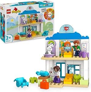 LEGO Duplo First Visit to the Doctor Educational Toy for Girls or Boys from 2 Years Old Montessori Construction Game with 4 Figurines, Accessories & Wheel of Emotions – Gift Idea 10449