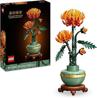 LEGO LEGO Botanicals Le Chrysanthème - Décoration avec Fleurs artificielles - Set de Construction pour Adulte - Activité relaxante et créative pour Amoureux des Plantes - Cadeau pour Femme ou Homme 10368